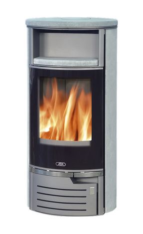 Печь-камин ABX Atlantik 5 III, серая сталь, тальк с верхней плитой в Иркутске
